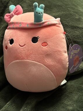 Squishmallows BARBARA The Pink Peeps Drink Stuffed Animal Plush Pink/Teal 8" NEW